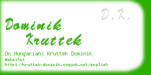 dominik kruttek business card